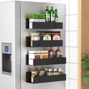 4 Pack Magnetic Spice Storage Rack Organizer