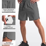 2 Pack Mens Workout Athletic Shorts