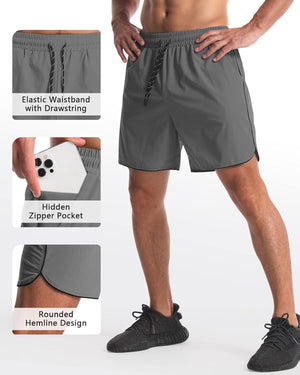 2 Pack Mens Workout Athletic Shorts