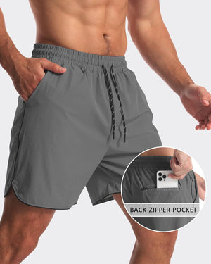 2 Pack Mens Workout Athletic Shorts