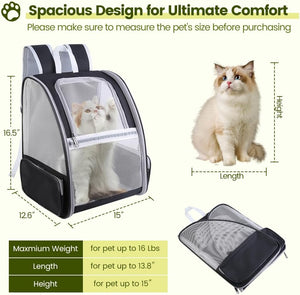 Dog Cat Backpack Carrier for Small Dog Cat