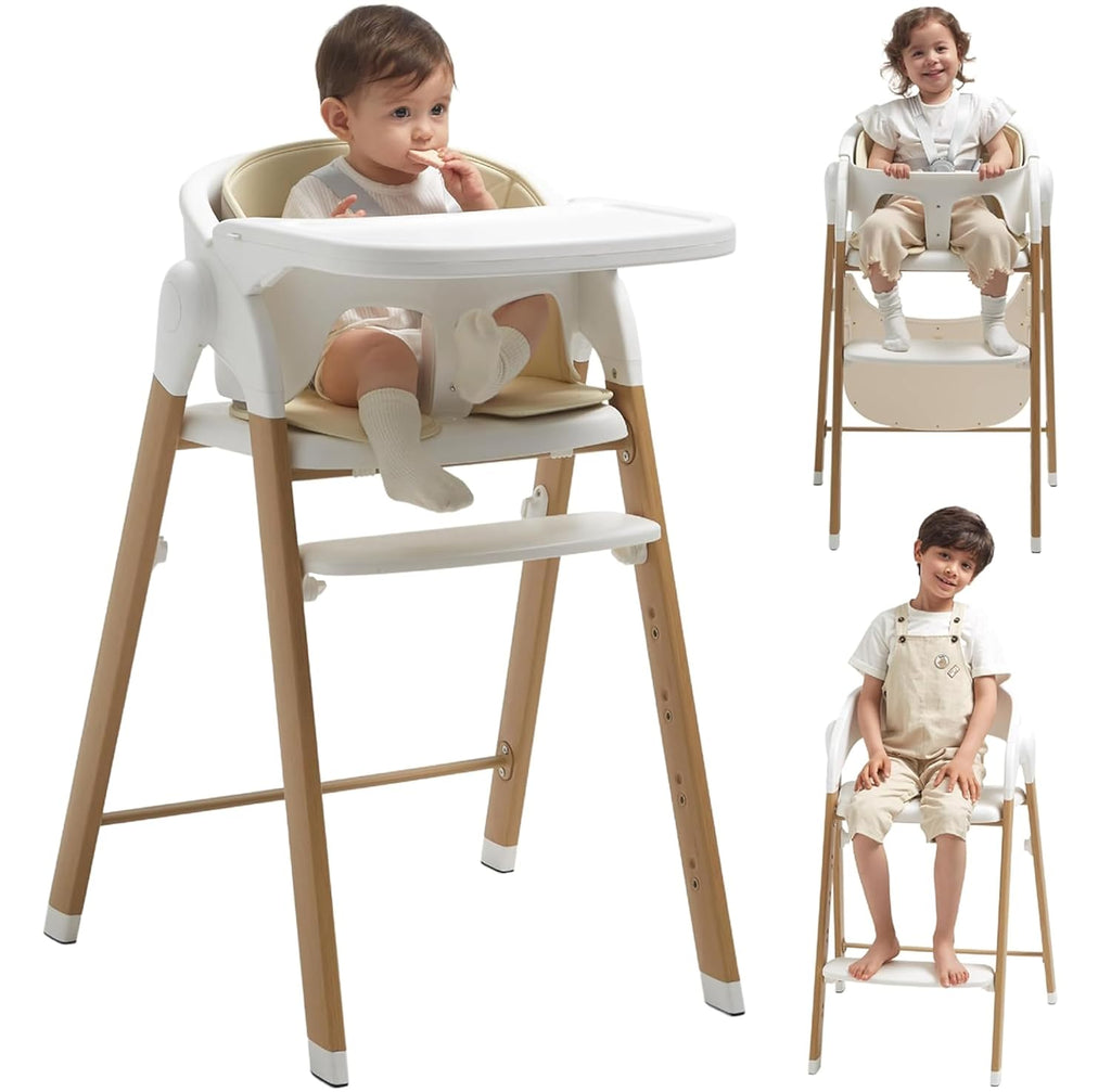 High Chair for Babies and Toddlers Adjustable Foldable Convertible