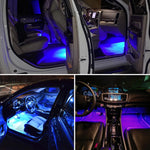 4PCS USB Interior Car Lights 48 LEDs