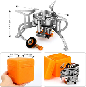 6800W Windproof Camp Stove Camping Gas Stove