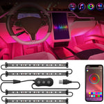 4PCS USB Interior Car Lights 48 LEDs