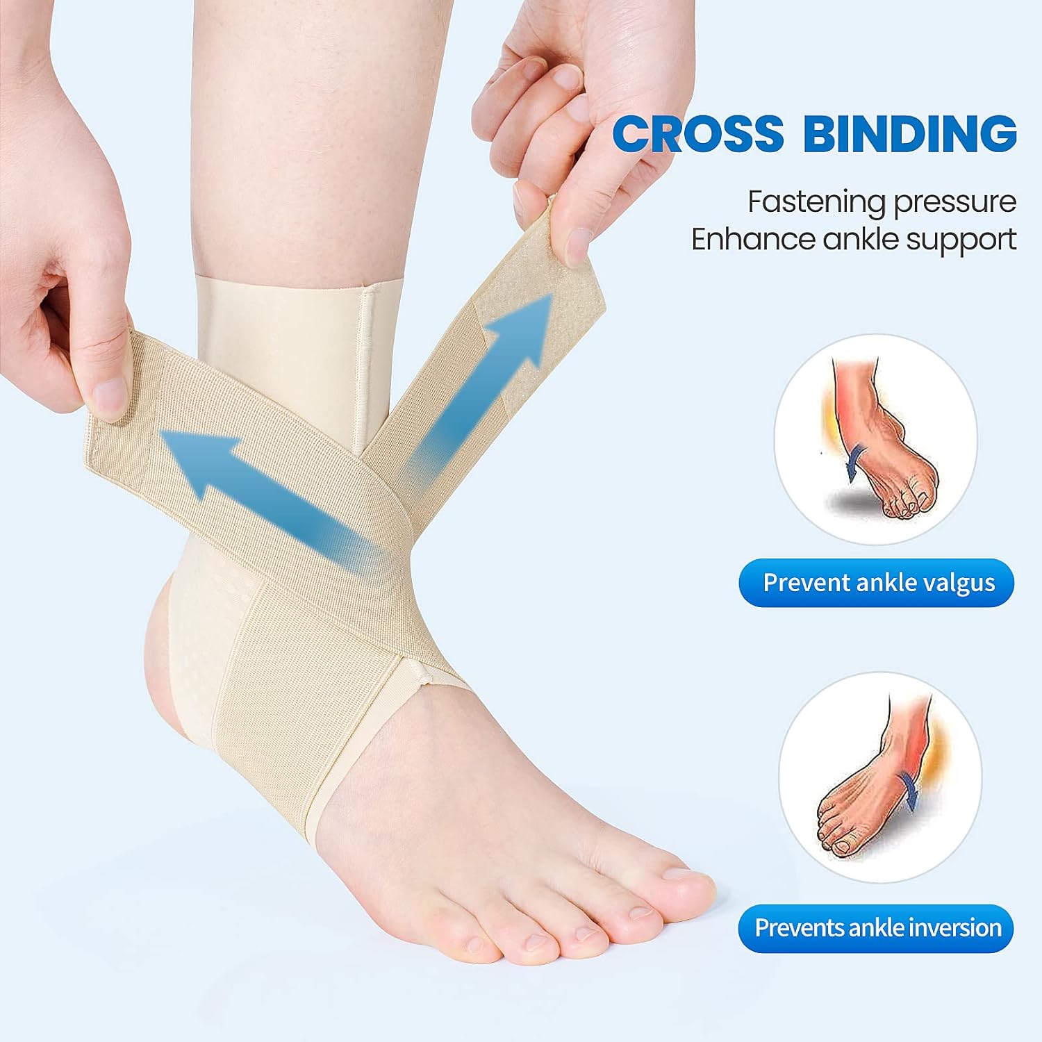 Ankle Brace, Adjustable Breathable Compression Ankle Support