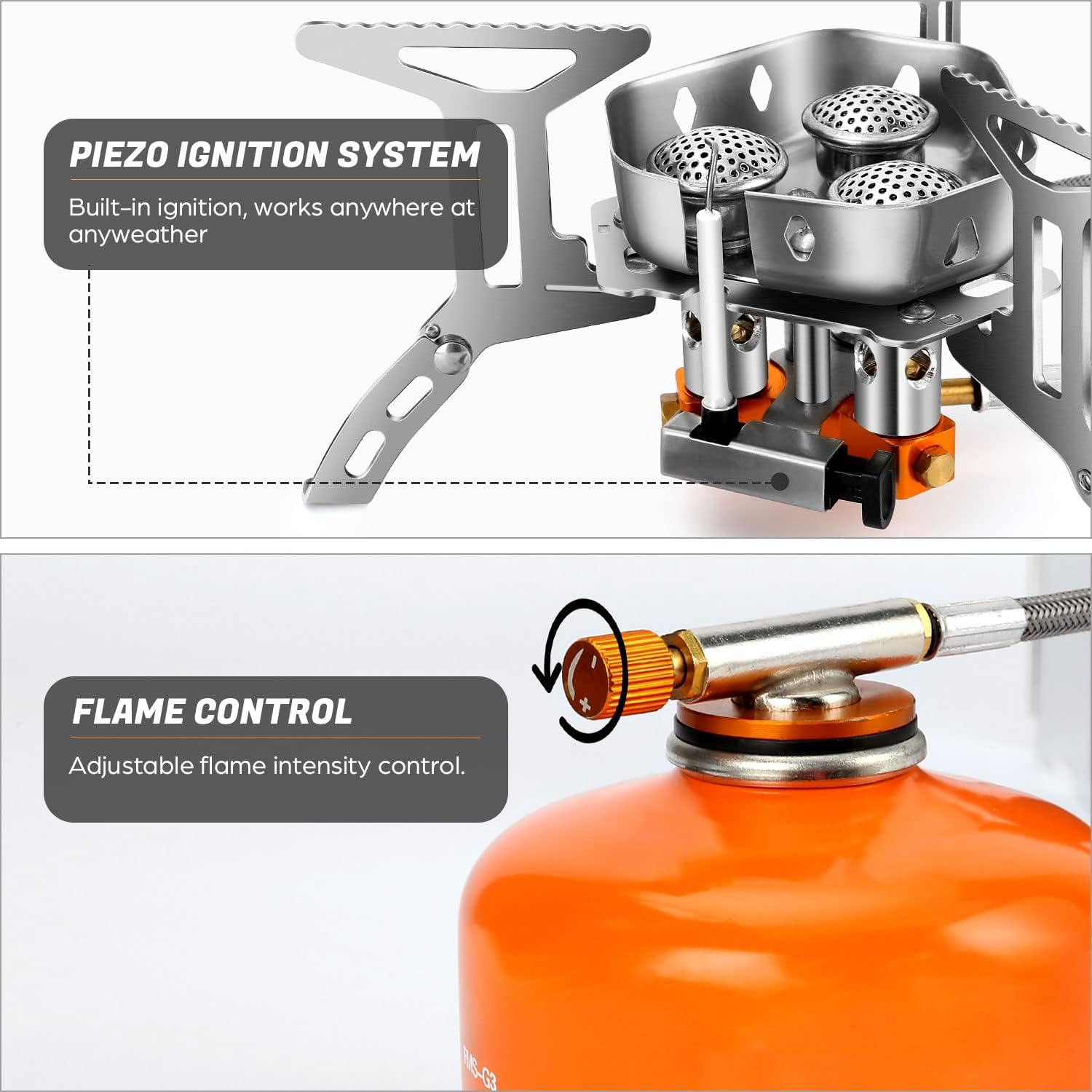 6800W Windproof Camp Stove Camping Gas Stove