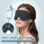 3D Sleep Mask for Side Sleeper, 100% Light Blocking Sleeping Eye Mask