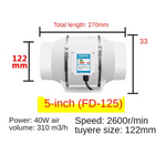 WhisperFlow 220V Inline Exhaust Fan