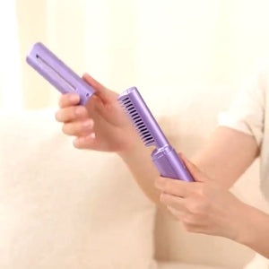 Rechargeable wireless hair straightener comb